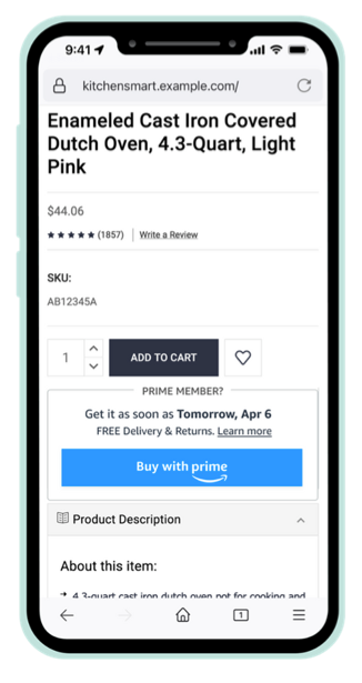 Mobile shopping screen