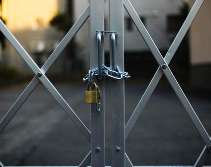 A closed gate for protection