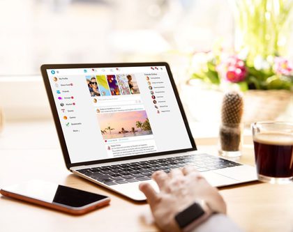 A person working on creative content for Facebook ads