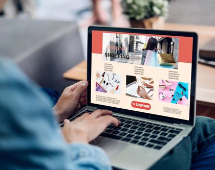 A person optimizing Amazon content for sales on a laptop
