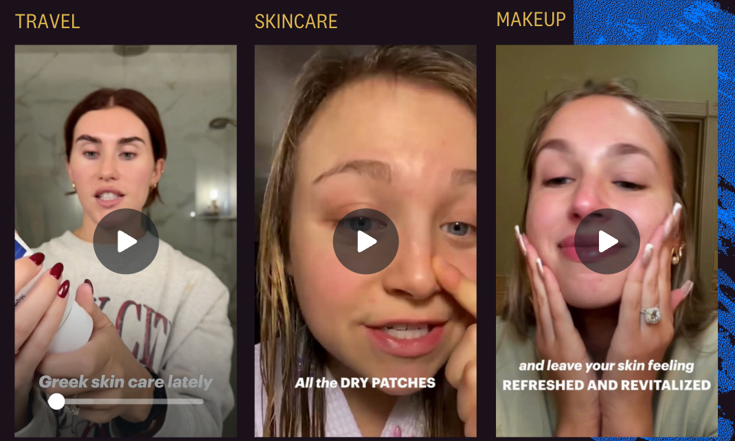 Skincare brand ads
