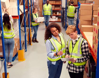 warehouse team picking orders