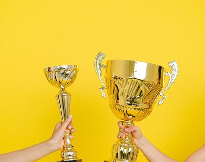 Two people winning on Amazon