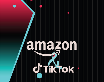 graphic of amazon and tiktok logos