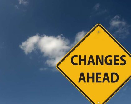 sign stating changes are ahead