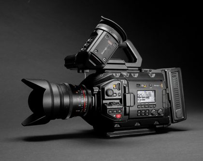 A pro video camera on the ground
