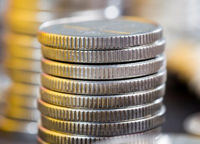 a stack of coins