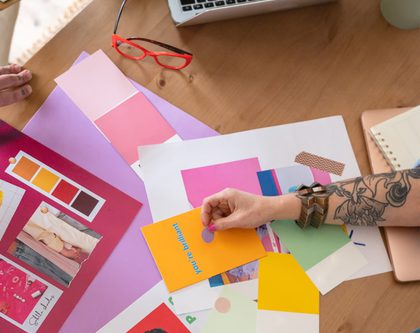 A team of people working on creative for ads
