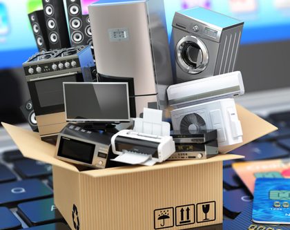Amazon Advertising strategies and shopping items on a computer keyboard