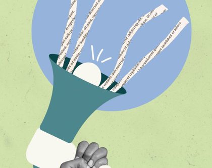 illustration of a hand holding a megaphone
