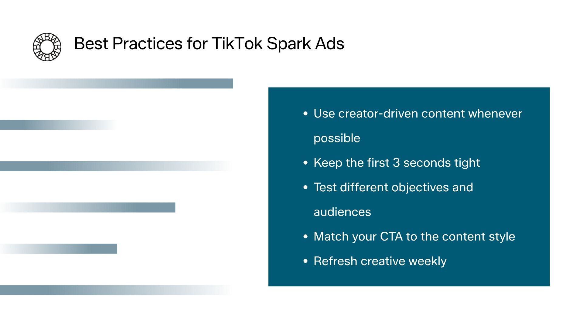 Best practices for TikTok Spark Ads